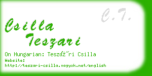 csilla teszari business card